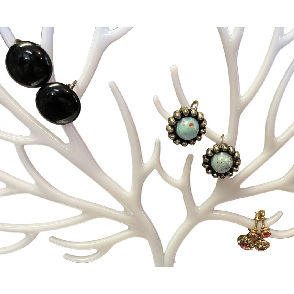 Set of 3 Vintage Screw Back Earrings